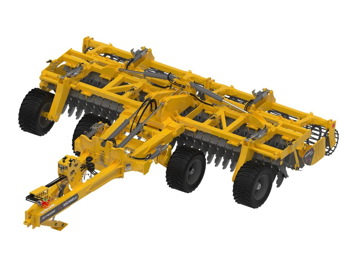 Acondicionador de suelos Ascanelli ATT 6000 amarillo con discos y rolo