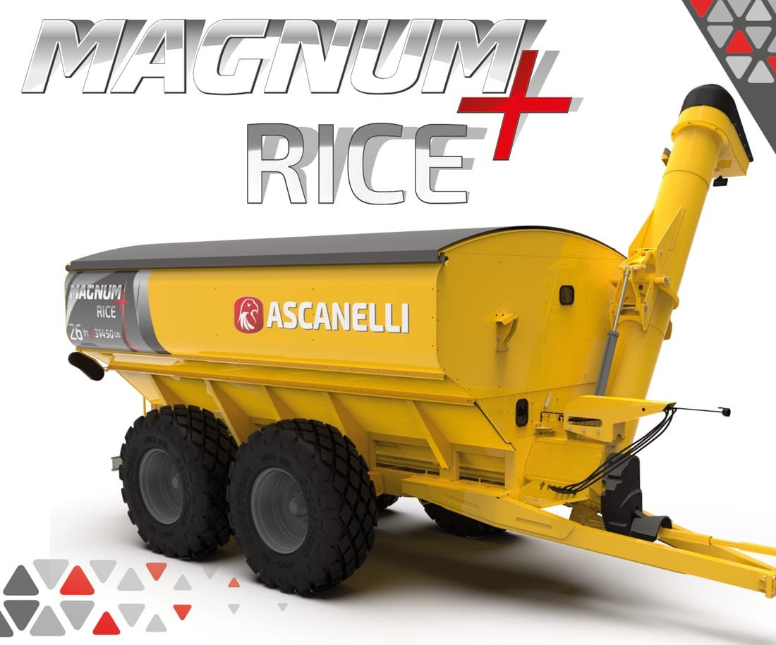Tolva autodescargable Ascanelli Magnum+ Rice de 26 toneladas para arroz