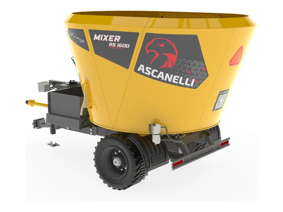 Mixer vertical Ascanelli RS1600 amarillo de un eje