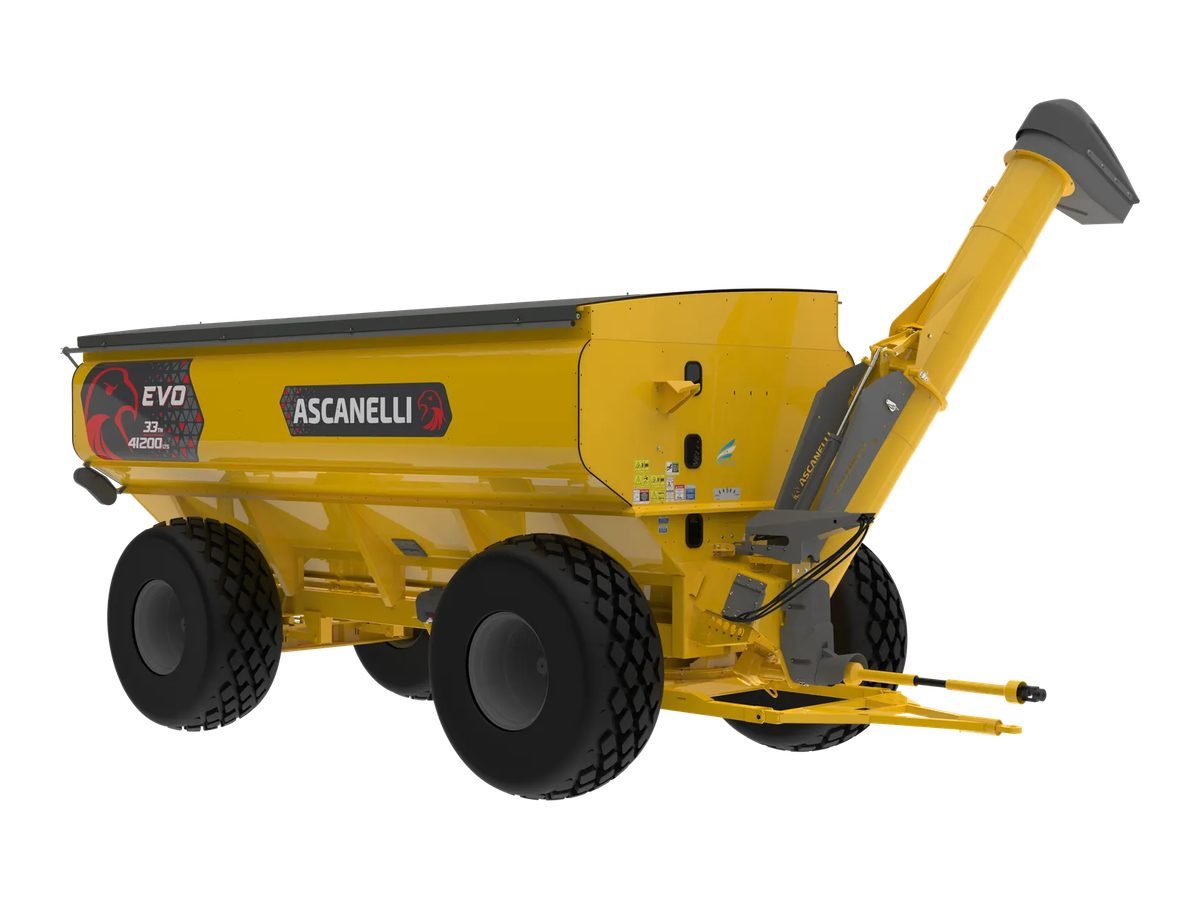 Tolva autodescargable Ascanelli EVO 33 amarilla de 4 ruedas